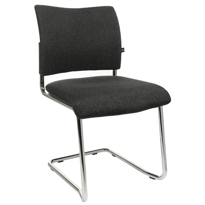 Topstar bezoekersstoel Visit 20, blauw, verchroomd frame, 110 kg draagkracht